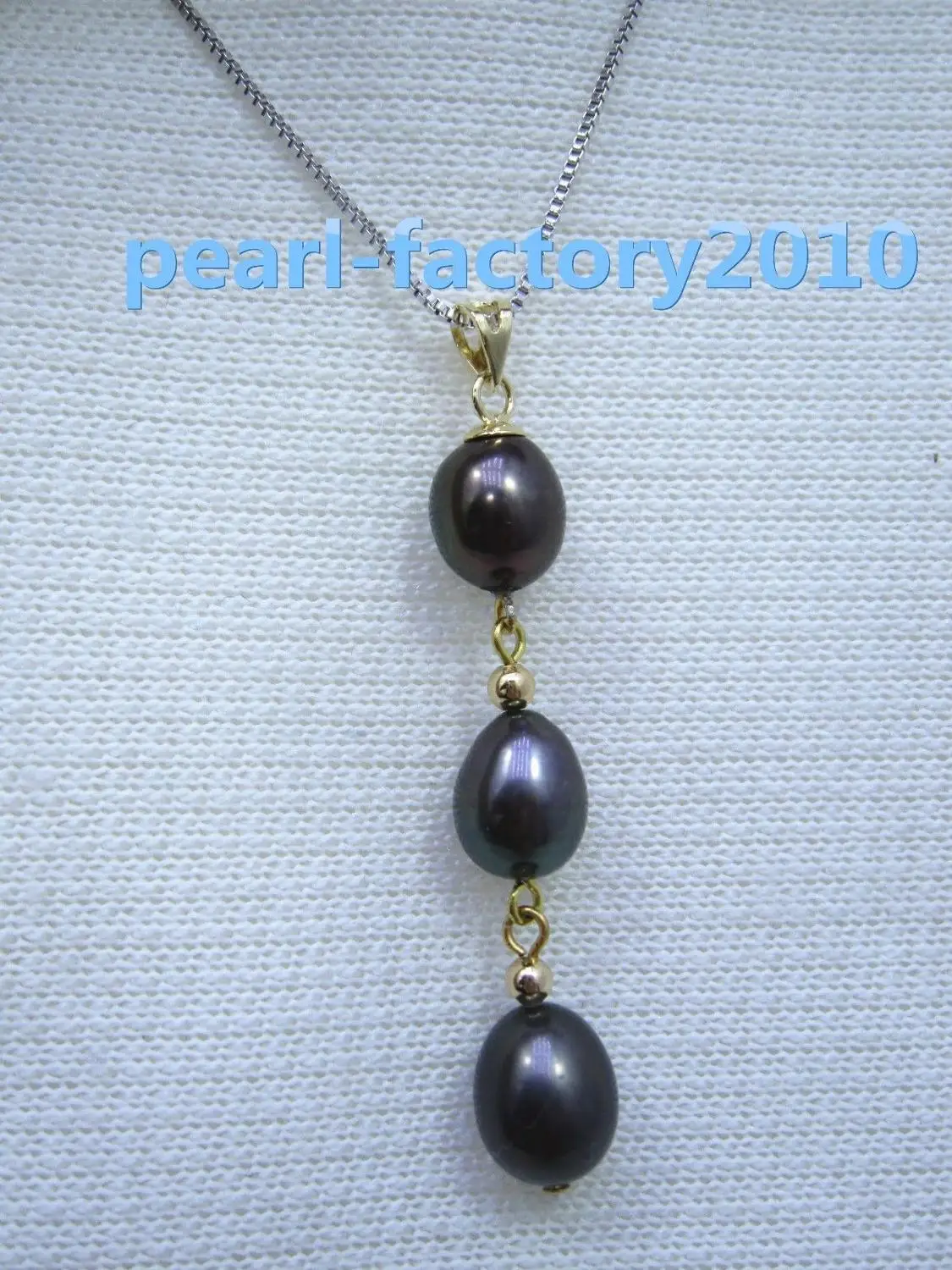 

BLACK AAA 11X8 mm natural 925silver pearl south China sea pendant necklace
