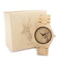 Nueva Marca de 37 MM de Las Mujeres Relojes Relojes De Madera de Madera de bambú Completo Correa de Pulsera para Las Mujeres como Regalos Artículos