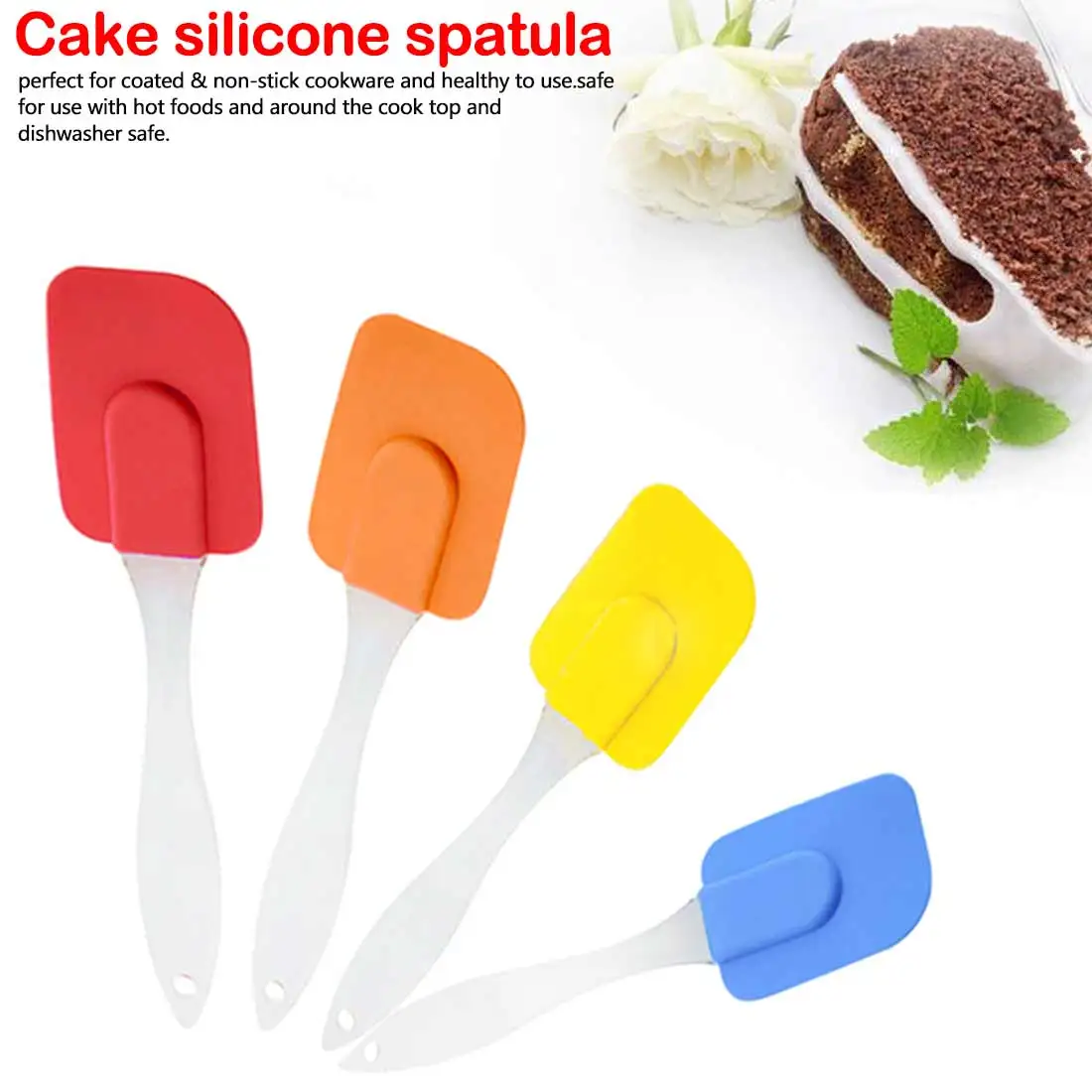 

Silicone Spatula Baking Scraper Cream Butter Handled Cake Spatula Cooking Cake Brushes Kitchen Utensil Pastry Tools