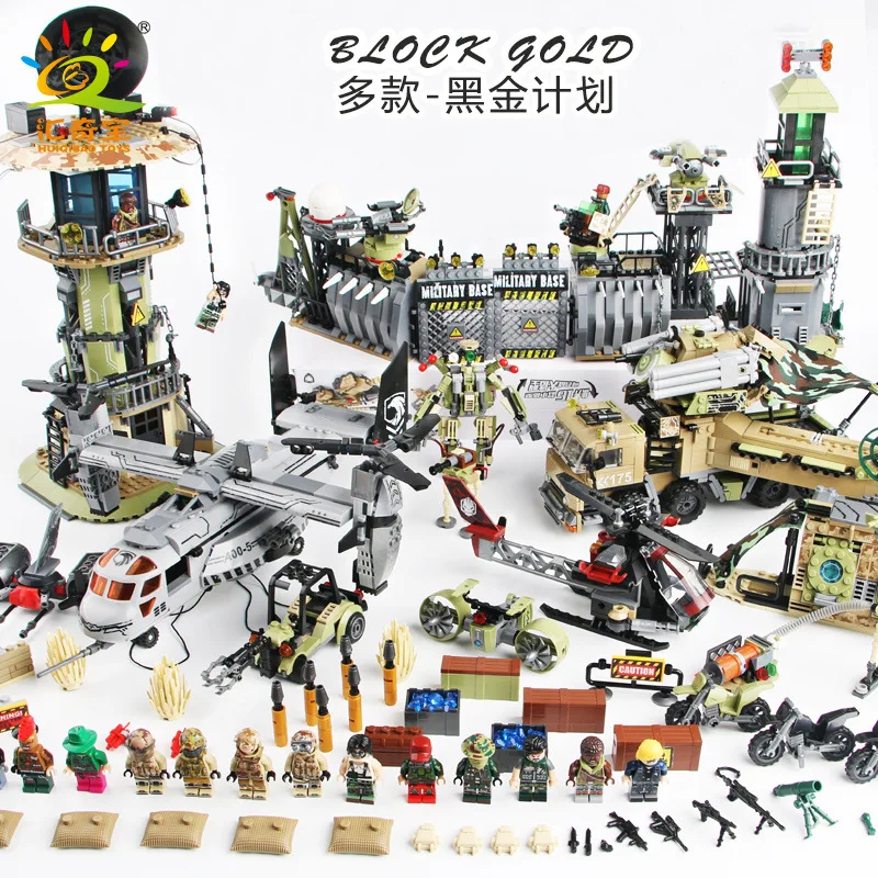 

Military Defensive Wall WW2 Army Missile Truck Radar Tank Helicopter Building Blocks LegoING War Bricks Car Weapon Soldier Toys