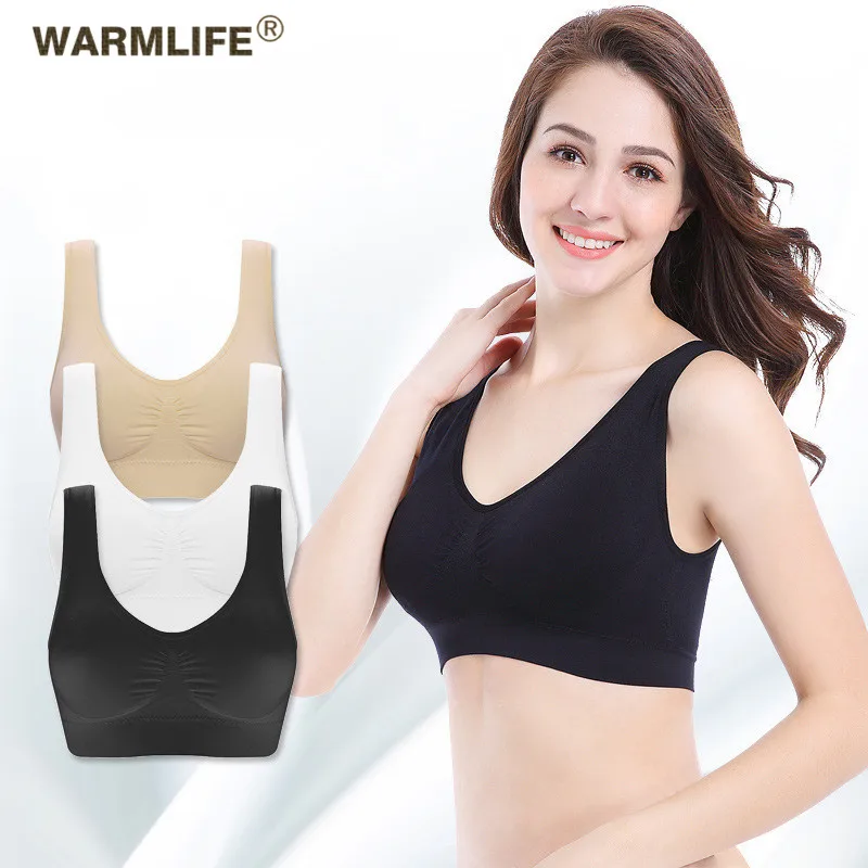 

3pcs/Set Bra With Removable Pads Seamless Push Up Sleep Bra Plus Size Underwear Wireless Body Shape Bra