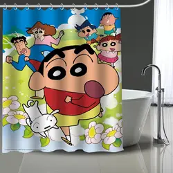 Высокое качество Crayon Shin-chan печать занавеска для душа водонепроницаемые шторка декор для ванной комнаты с крючками на заказ ваше