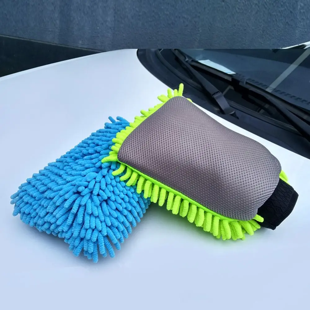 Легко сушить Премиум мягкий супер абсорбирующий высокой плотности автоуход моющее полотенце рукавица перчатки для чистки автомобиля шениль губка