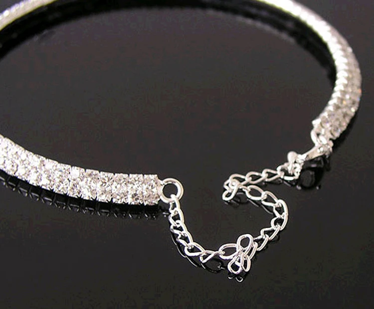 Лидер продаж выдающийся Сияющий Кристалл Rhinestone Воротник цепи колье Цепочки и