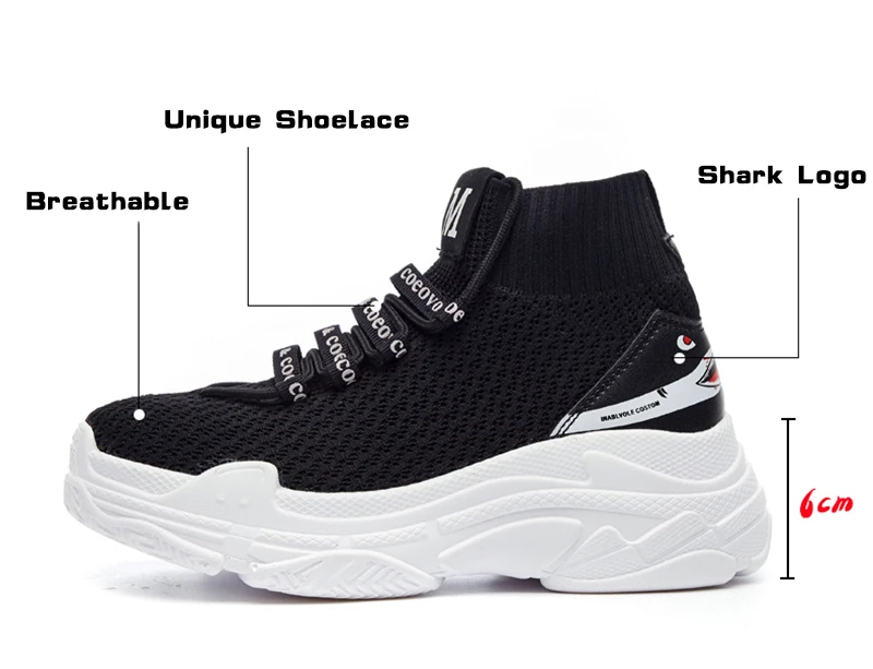 ADBOOV High Top Sneakers Homens Unisex Malha