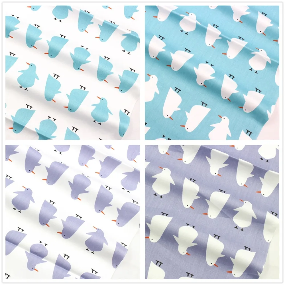 168203, аксессуары для одежды 50*150 см Пингвин хлопчатобумажная ткань, ручная работа Лоскутная хлопковая ткань домашний текстиль