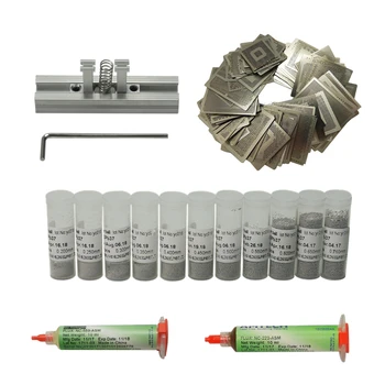 

Directly heating stencils fixtures solder ball flux paste bga rework tools full kit for mobile computer repairing