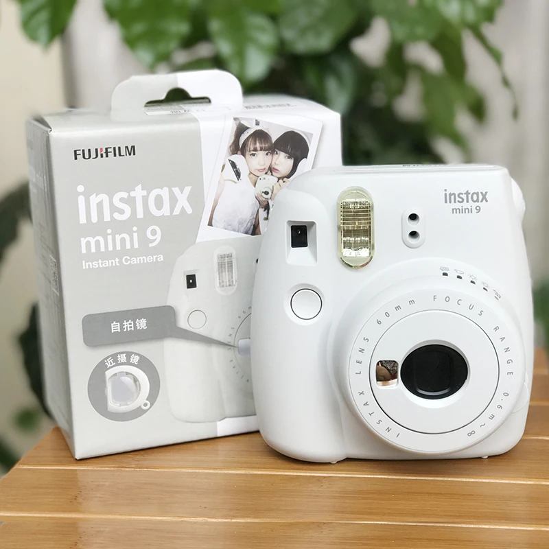 Аутентичная Fuji Fujifilm Instax Mini 9 мгновенная фотокамера 5 цветов с зеркалом для селфи и крупным объективом