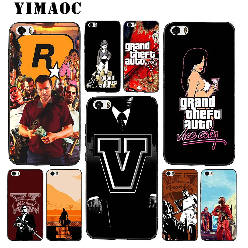 

YIMAOC GTA 5 GTA Grand Theft Auto Soft Silicone Case for Xiaomi Redmi Note 9 Mi 8 Se 7 6 6A A1 A2 4X 4A 5A 5 MAX 3 MiA1 A2