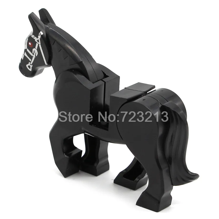 Single Sale War Horse for Figure Set Military SWAT Accessories Part Model Building Blocks Kits Bricks Toys for Children