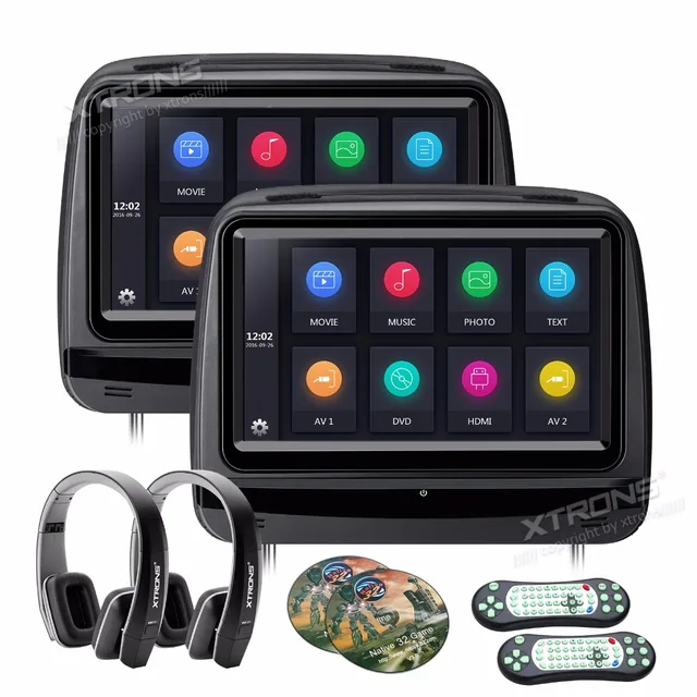 xtrons 2 pcs 9 pouce moniteur voiture appui t 234 te lecteur xtrons 2 pcs 9 pouce moniteur voiture appui t 234 te lecteur