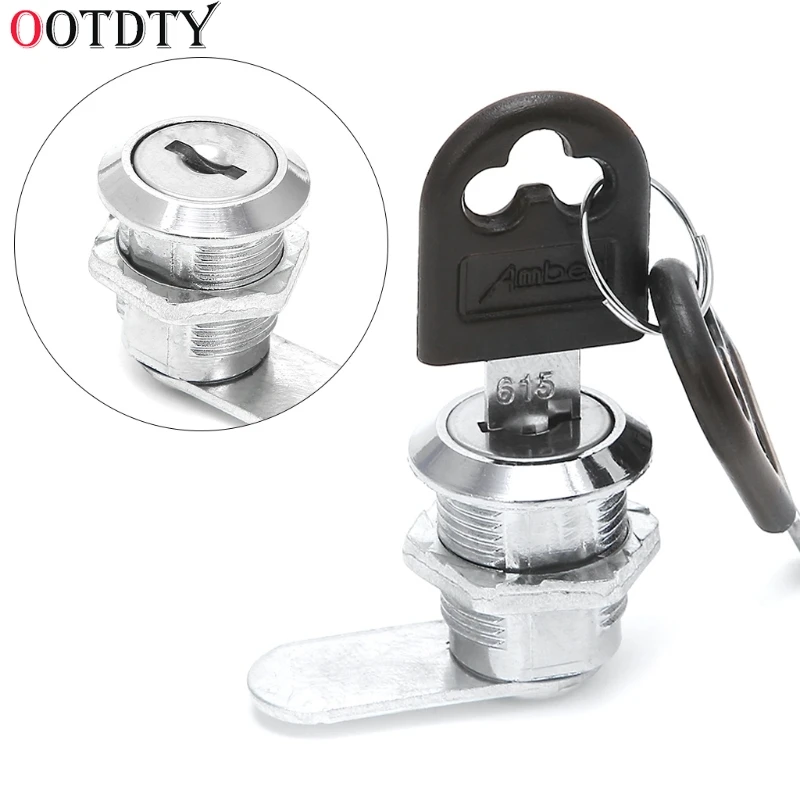 

OOTDTY 10-30mm Cam Lock Filing Cabinet Post Mailbox Drawer Cupboard Locker 2 Key M02