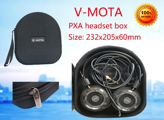 V MOTA PXA Headphone Carry case boxs For GRADO SR60 SR80 SR80i SR125e SR225e SR325e SR325is RS1e RS2e M1 M2 PS500e headphone
