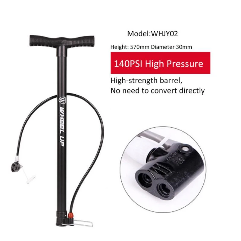 Bicycle Pump Portable Cycling Air Pump Inflator High Pressure MTB Mountain Bike Multi-functional Pumps With Gauge 170PSI