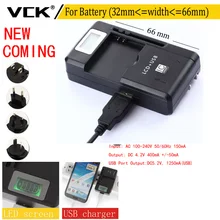 VCK мобильный универсальный аккумулятор ширина 32-66 мм зарядное устройство ЖК-экран индикатора для сотовых телефонов USB зарядное устройство