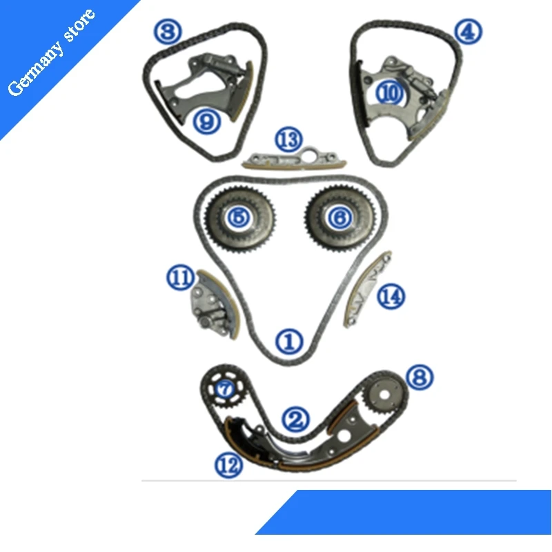 14 шт./компл. Женский комплект для AUDI C7/2 8/3 0 T/Q7/3 T(08-) CCE OEM:06F109077F 06F109077F 057109116J 06E109571A |