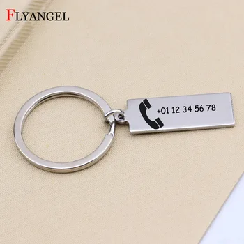 

Customized Phone Number Anti-lost Car Keychain Pendant Auto Vehicle Phone Number Keyring Key Chain Car Key Decoration Gifts
