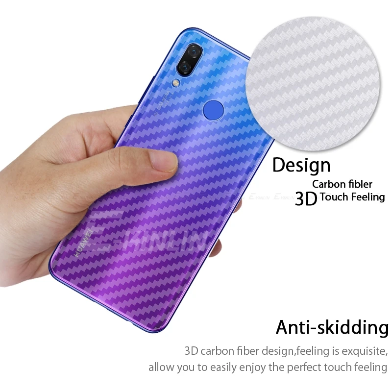 3D карбоновая защитная пленка на задний экран для Huawei Nova 4e 4 3i 3e 3 2i 2S 2 Lite Plus Young Smart 2017