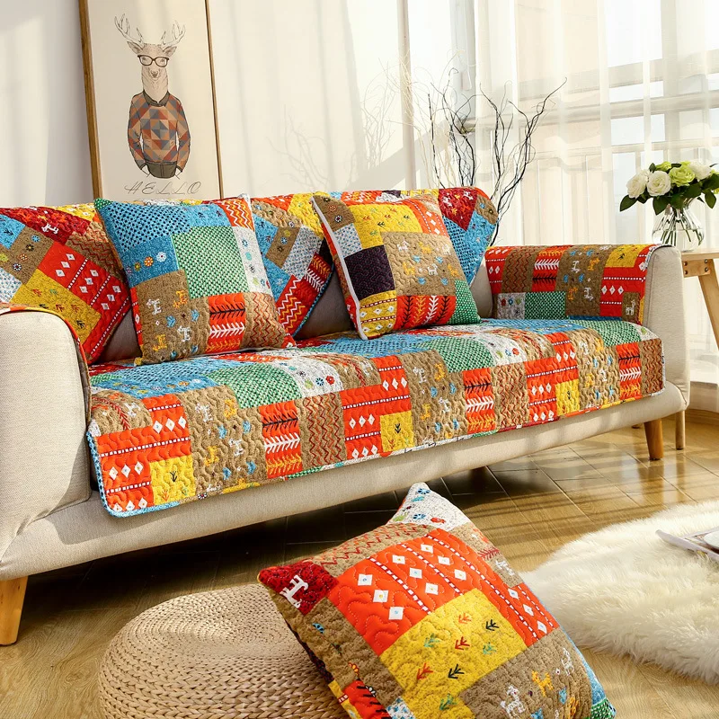 Proud Rose богемный диван-коврик всесезонный общий диван-спинка заднего сиденья полотенце хлопок диване Чехлы для дивана на заказ
