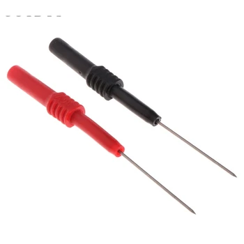 

2PCS Test Leads Pin L95mm Spring Test Probe Tips Insulated Test Hook Wire Connector for Multimeter Stainless Steel Needle
