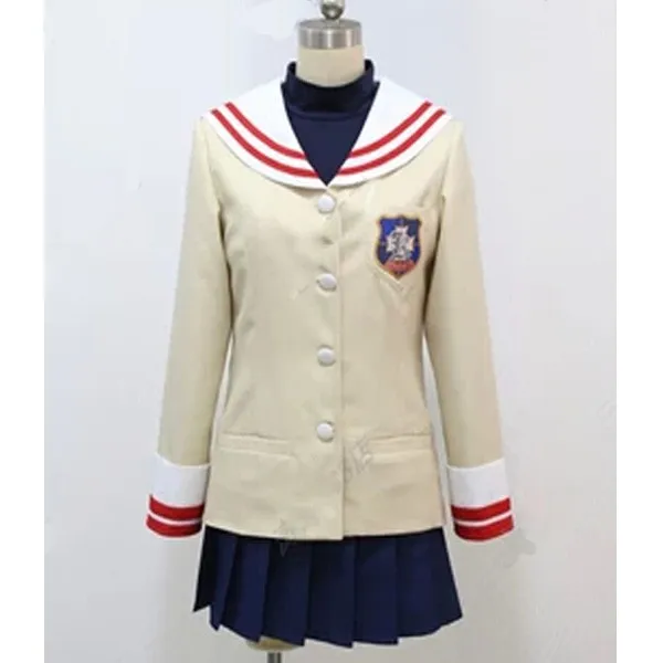 

Anime CLANNAD Furukawa Nagisa Winter School Uniforms Dress Skirt Suit Cosplay Costume S-XL Full Set