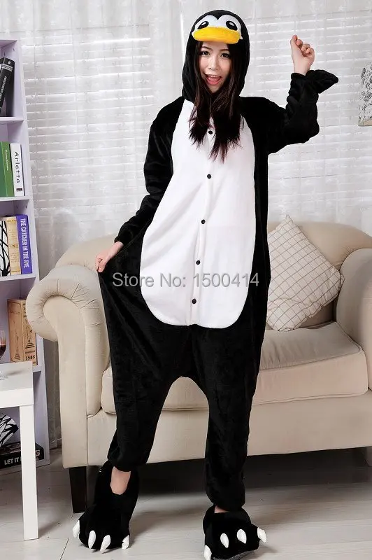 Animal Costume Penguin Kigurumi Adult Onesies Unisex Women Men's Pajamas Halloween Christmas Party Cosplay Costumes