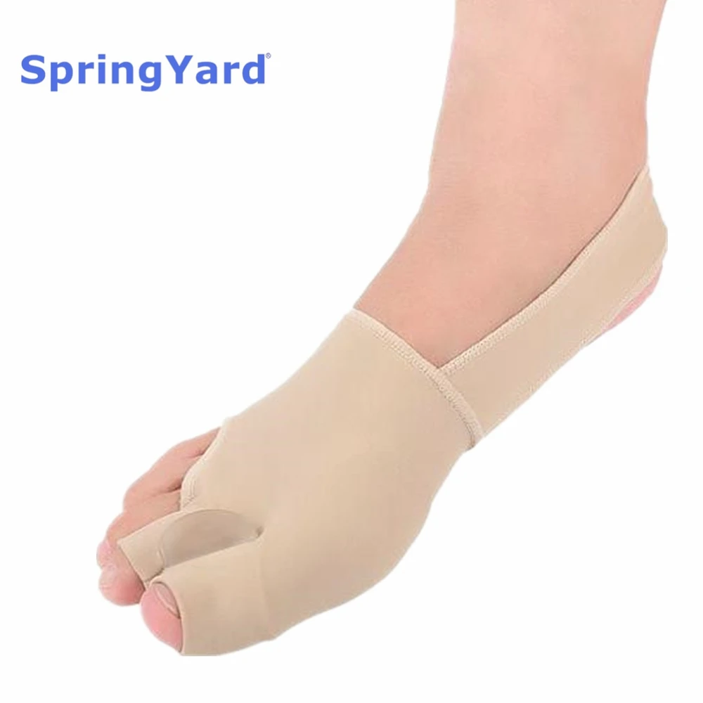 

SpringYard New Fabric+Gel Two Toe Hallux Valgus Orthopedic Bunion Corrector Belt Protector Sleeve with Toe Separator Foot Care