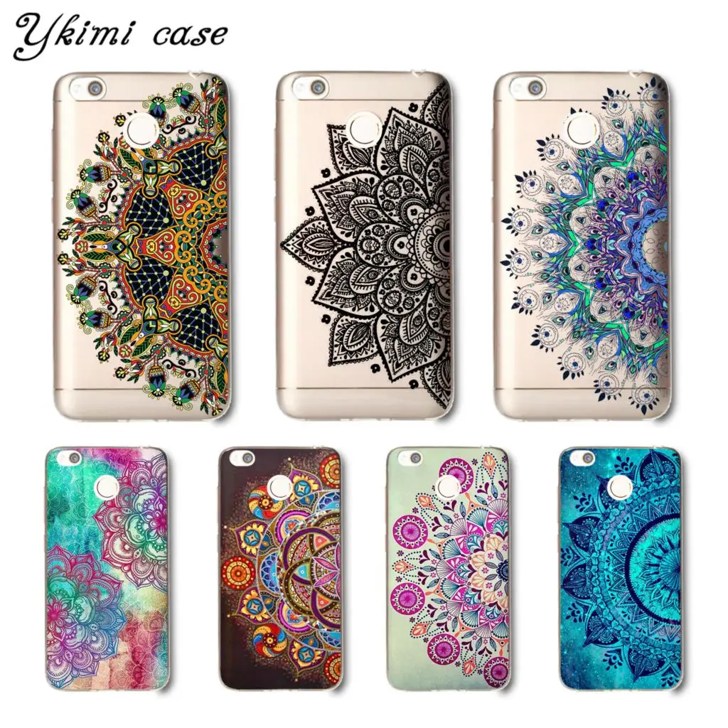 

Ykimi case Beautiful cartoon mandala Cover For Xiaomi Redmi 5 plus 5a 6 pro 6a 4x 4a note 4 4x 5 pro 5a 6 case soft Silicone TPU