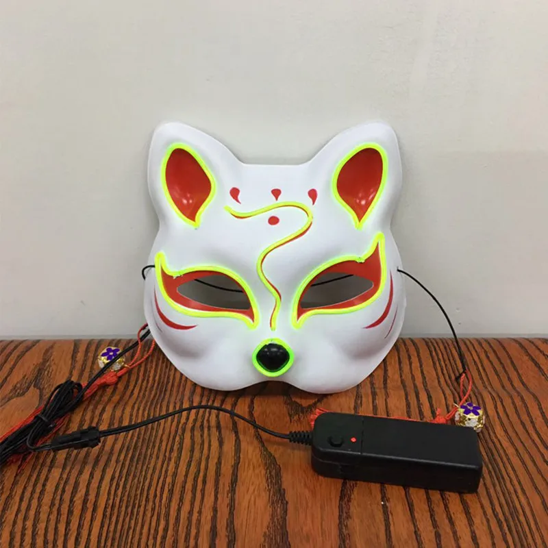 FOX/CAT Face cover Halloween LED Masks Cold Light Festival Party