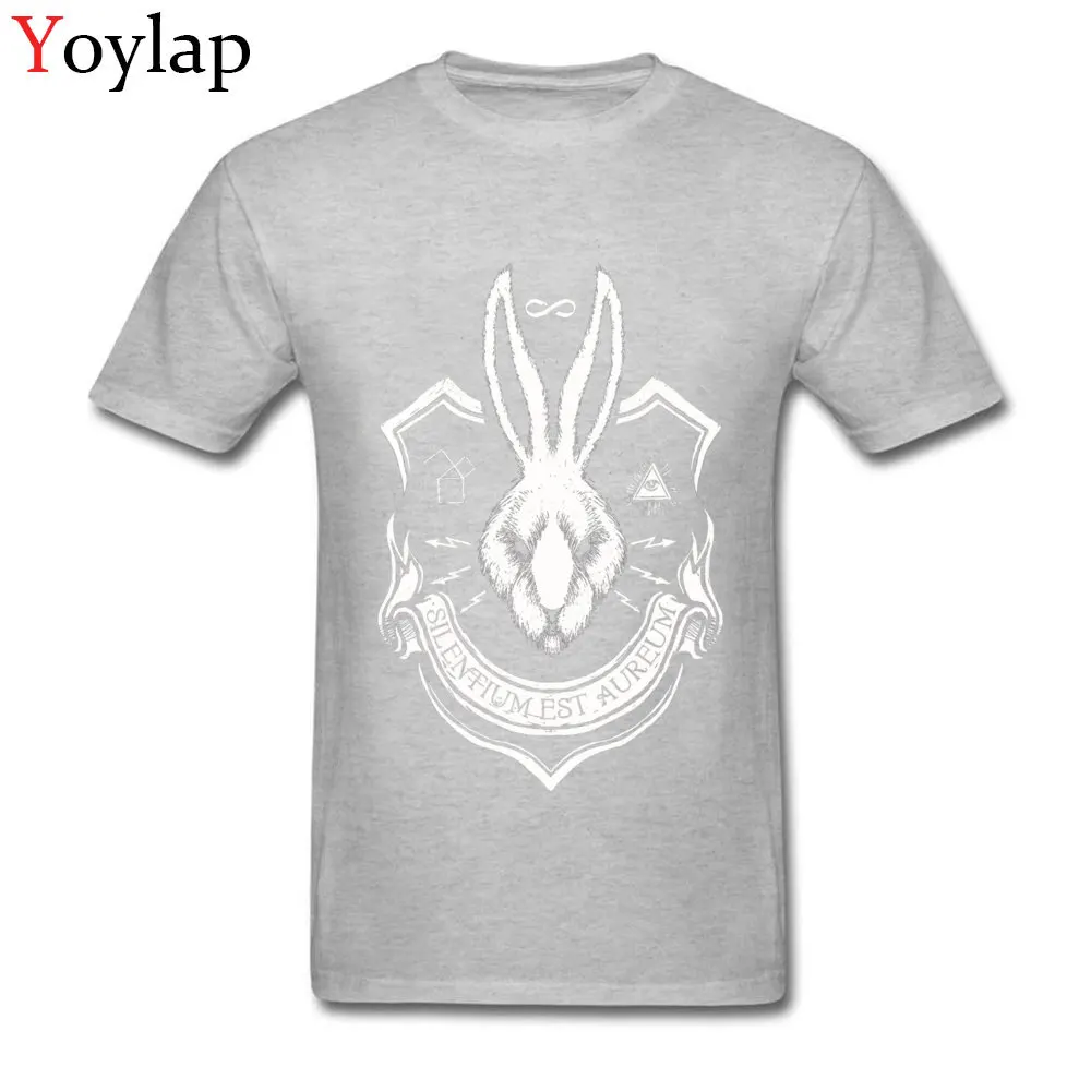 Group Tops T Shirt for Male Graphic Autumn Round Neck 100% Cotton Short Sleeve T-Shirt Silence is Golden Printed On Tee Shirt grey