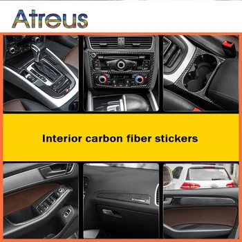 

Atreus Car-styling Cup Holder Switch Carbon Fiber Interior Mouldings Stickers On Cars For Audi A4 B6 B8 B7 B5 A5 Q5 Accessories