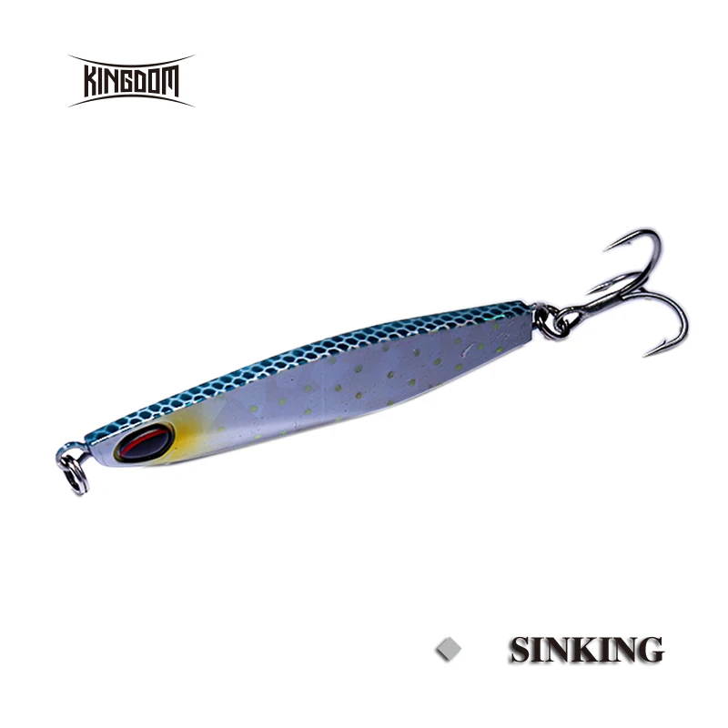 

Kingdom 45mm/55mm /65mm Metal Hard Fishing Lure Sinking Durable Jigging Spoon Lure With Strong Hooks Model 4001