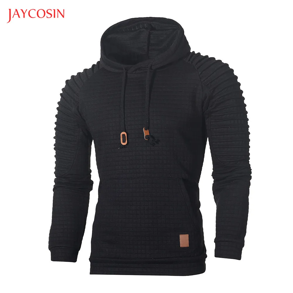 Одежда Jaycosin мужская клетчатая толстовка с капюшоном Свитшот унисекс длинным