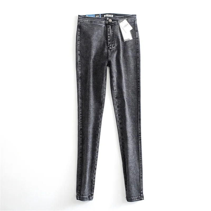 Женские эластичные джинсы размера плюс, женские повседневные потертые узкие брюки-карандаш, джинсы для женщин, джинсы с высокой талией