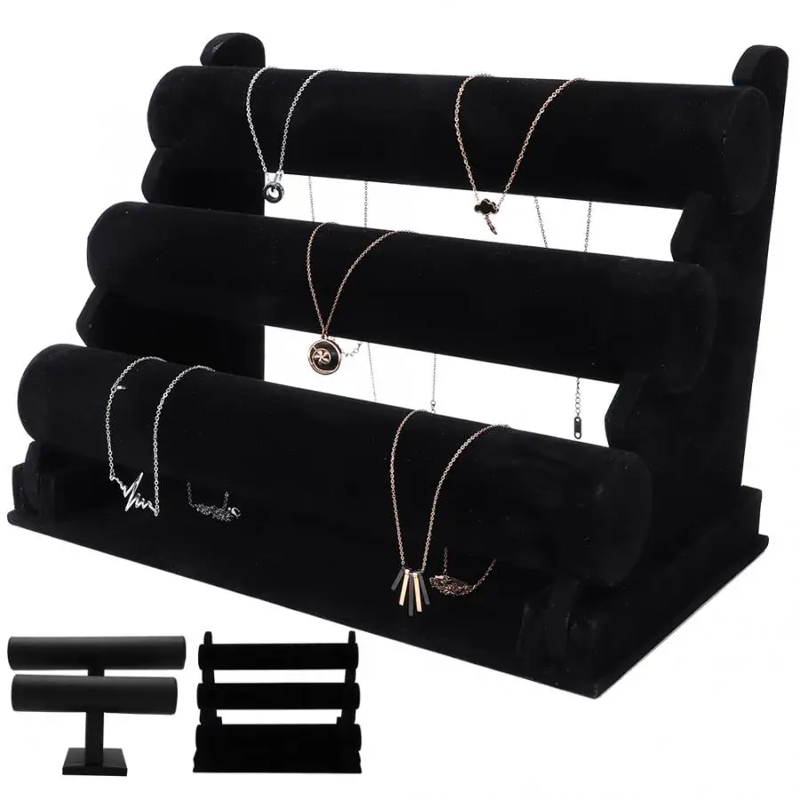 

1pc High Quality Vintage 3 Tier Chain Watch Bracelet Bangle Watch Display Stand Holder T-Bar Rack Jewelry Storage Organizers