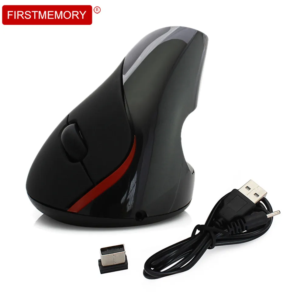 

Rechargeable Ergonomic Vertical Wireless 2.4 Ghz Mouse Computer Mice Optical USB Receiver 1600DPI Gaming Mouse for PC Laptop