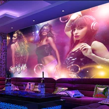 Пользовательские Любой Размер 3D европейских и американских бикини Красота стены тканью для ночного клуба Бар КТВ стены Бумага Спальня фоне стены крышка