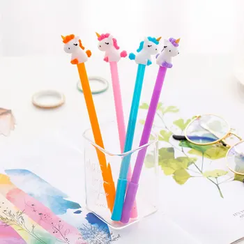 

36 pcs/lot Unicorn gel pen Cute Animal 0.5mm black ink Neutral pens office school writing supplies Stationery Promotional gift