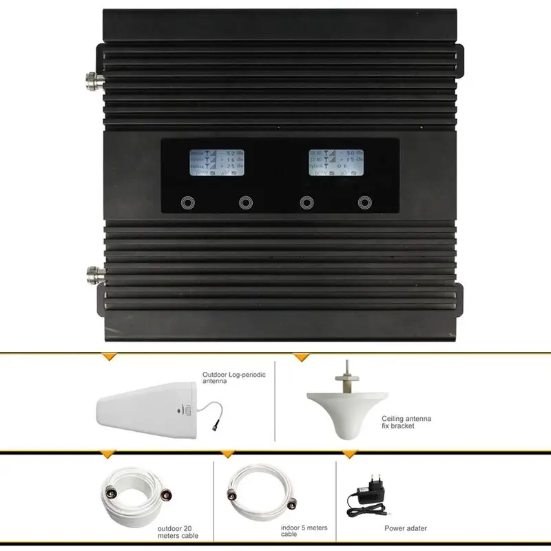 

Dual Band GSM WCDMA 900/2100MHz Mobile Signal Booster Phone Signal Amplifier for Asia,EU,Afica users