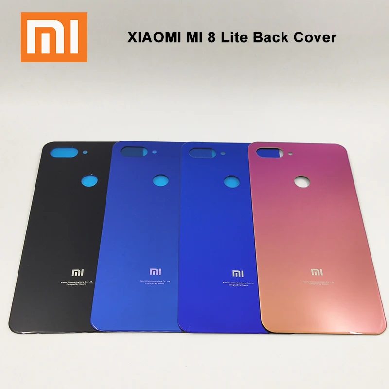 

Original Xiaomi Mi8 Mi 8 Lite Back Glass Battery Cover Rear Door Housing Cover Case Replacement For Xiaomi mi8 mi 8 lite cover