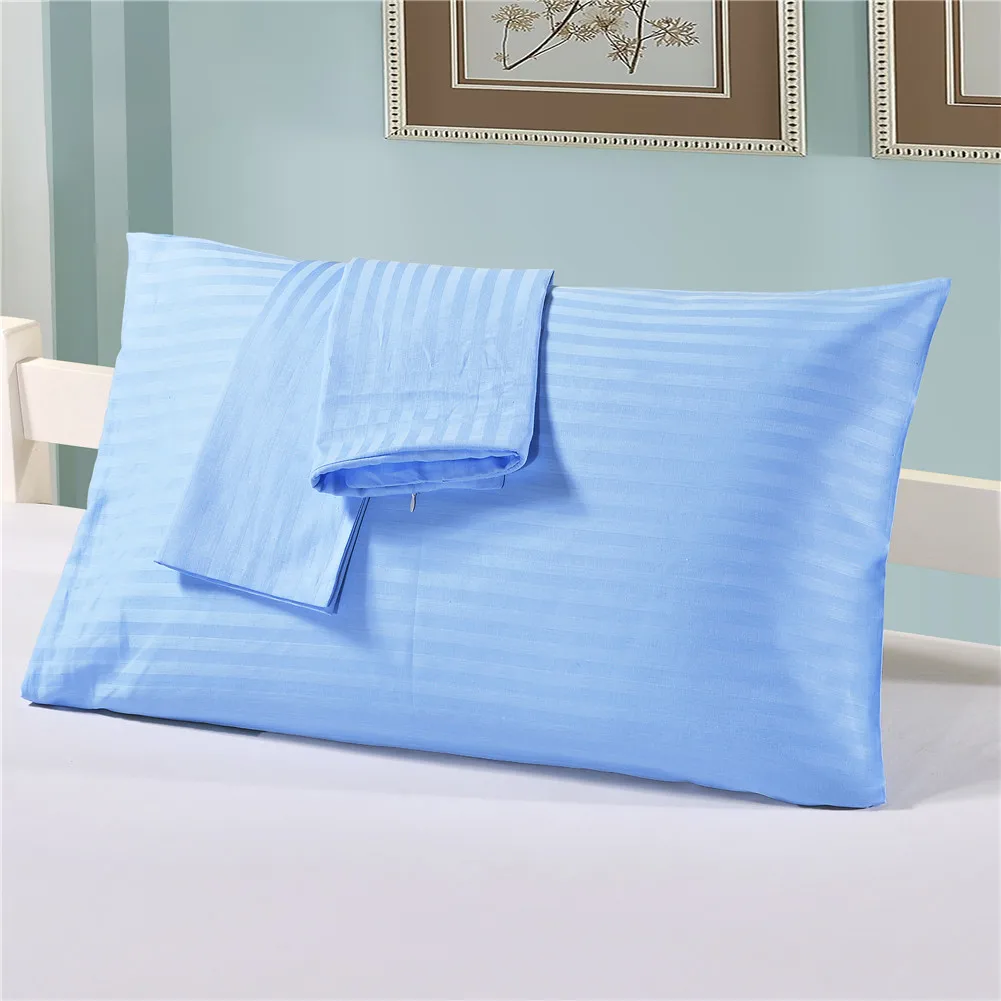 HAKOONA Striped 2 Piece Set of Pillow Cases 100 Cotton Sateen Soft