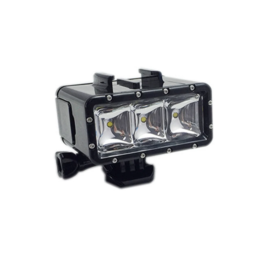 For GoPro Flashlight Lamp Underwater Diving Waterproof LED Flash Video Light Mount For GoPro Hero 543+ SJCAM SJ4000Xiaomi Yi (8)