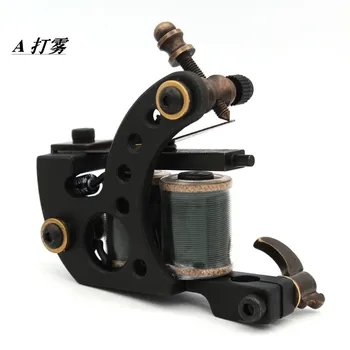 

Professional Tattoo Tools Tattoo Machine 10 Warps Reels Cast Iron Black Frame Shader Liner Tattoo Machine Body Art