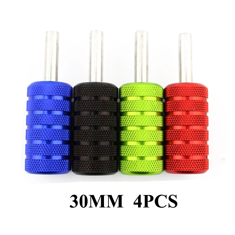 4PCS 30MM Aluminum Alloy Tattoo Grips With Back Stem 4 Colors Mix For Tatoo Machine Guns Body Art On Sale Free Shipping | Красота и