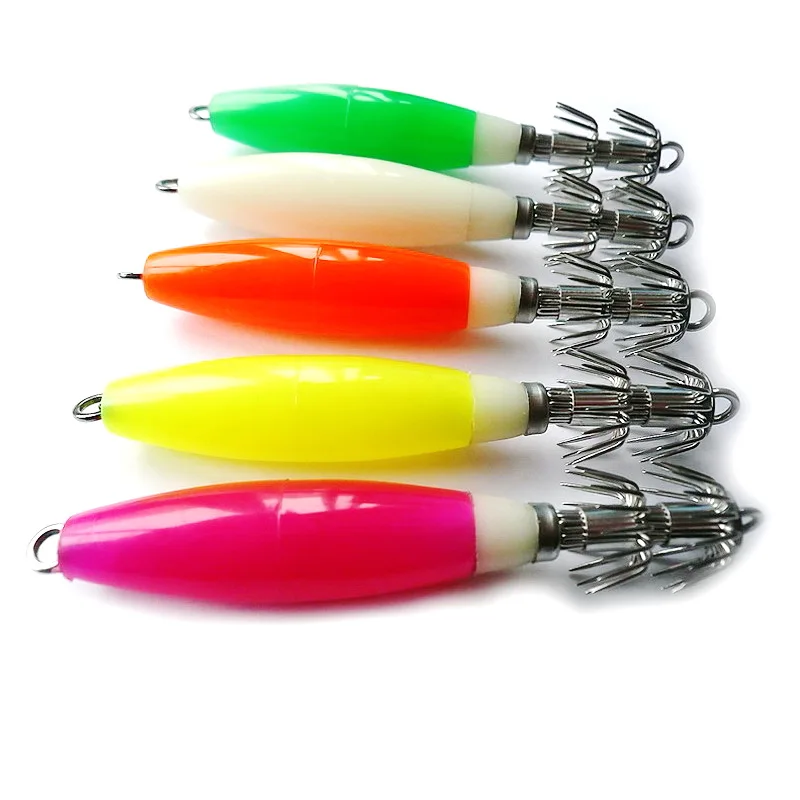 15pcs Fishing lures Squid jigs bait jig hook Squid Hook 10.5cm 15.8g