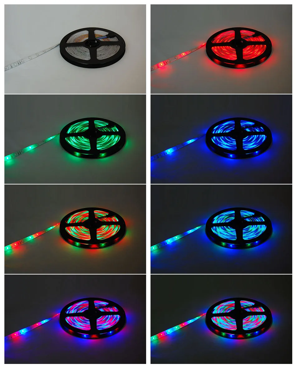 10m LED Strip 12V 60 ledsm LED RGB Light SMD 3528 Flexible LED Tape 5mroll Waterproof LED String+LED RGB Controller+EU Adapter (6)