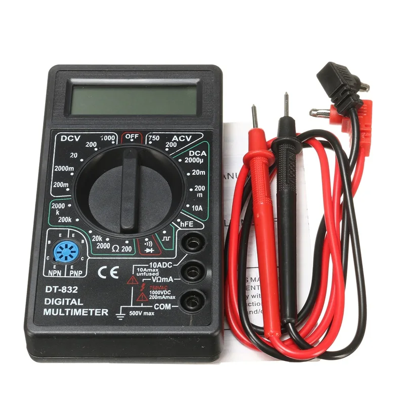 High Quality Dt832 Digital Lcd Multimeter Ohm Voltage Ampere Meter