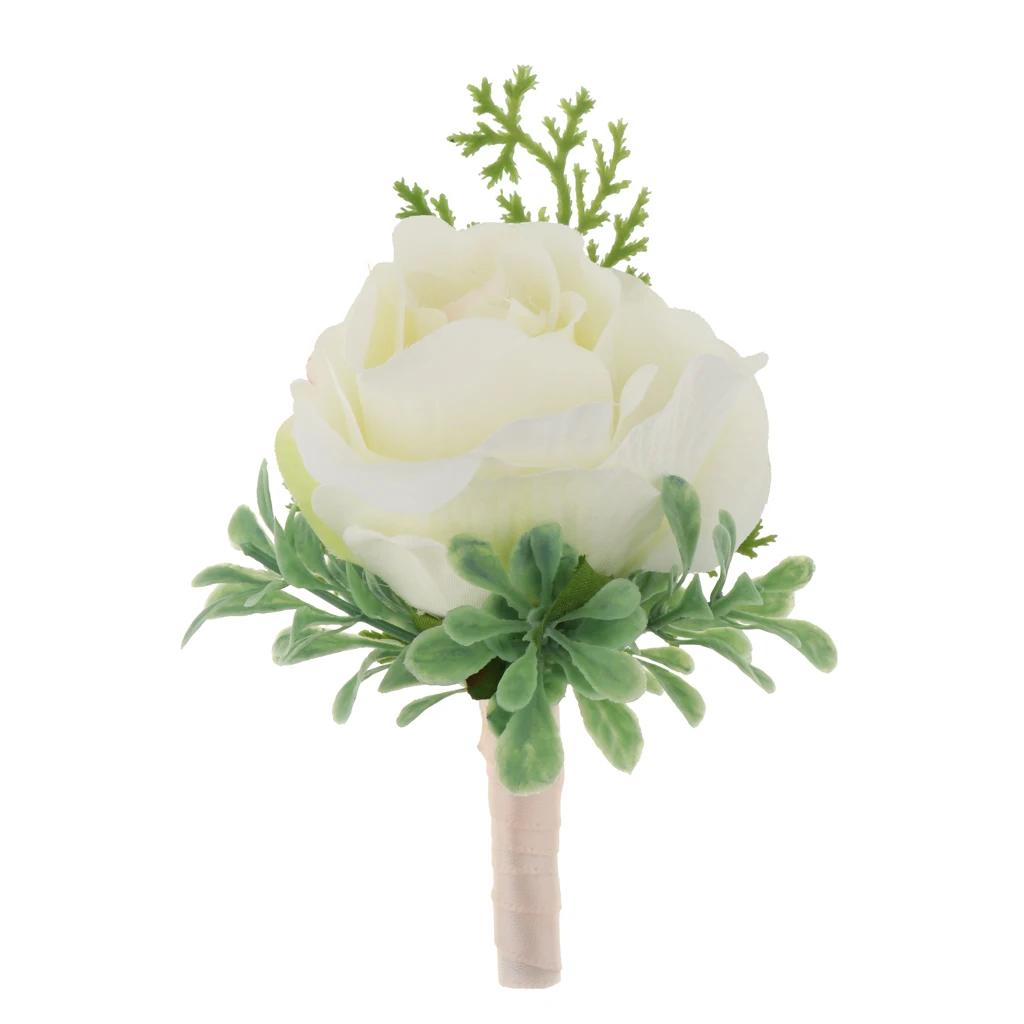 Bridal Bridesmaids Groom Boutonniere Man Buttonholes Wedding Flowers Party Decoration