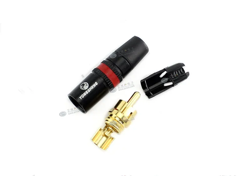 NEUTRIK YONGSHENG GOLD PHONO RCA вилки YSS373 красный/белый/черный/Желтый Профессиональные разъемы