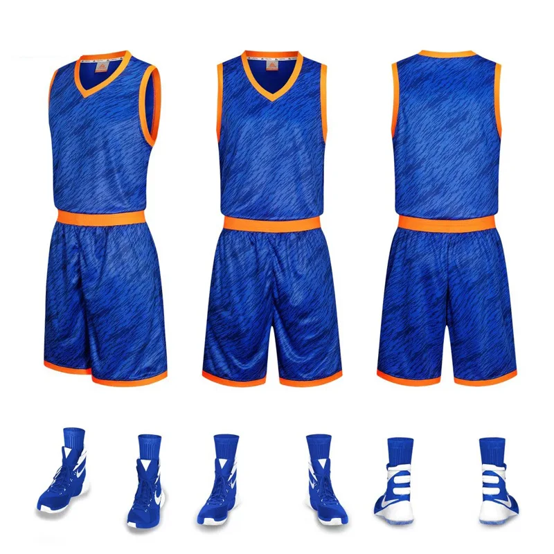

New Custom Team Men College Basketball Jersey Sets Uniforms Kits Sports Clothing Breathable Youth Basketball Jerseys Shorts